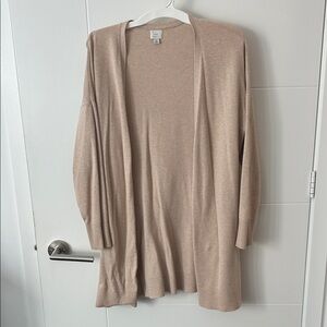 a new day Women's Beige Open Front Cardigan